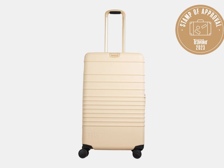 Beis CheckIn Roller suitcase in beige